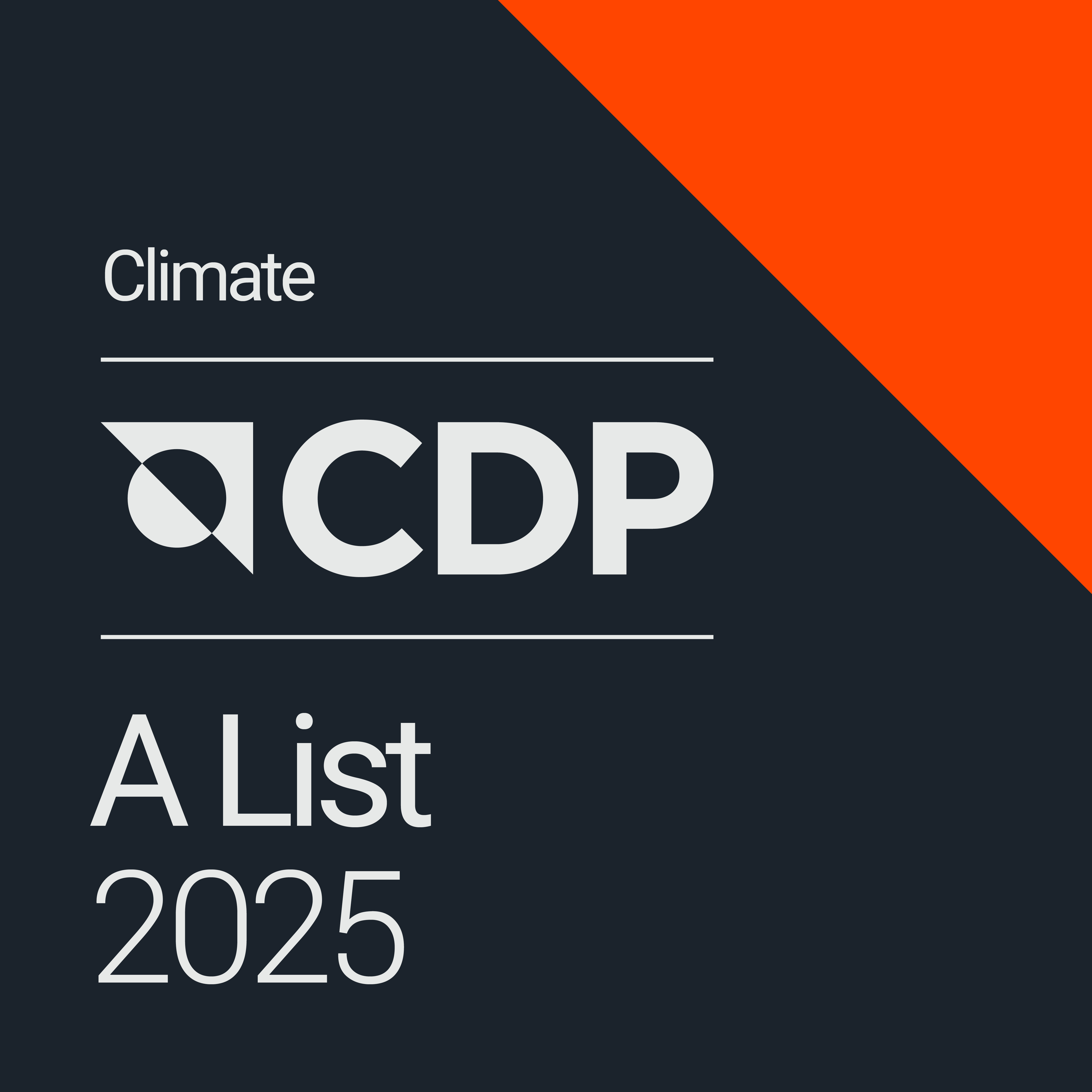 2025 CDP A LIST 2025 CLIMATE 인증마크